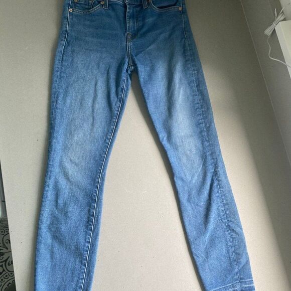 7 For All Mankind Jeans Women 25x26 Alta Blue Ankle Skinny Release Hem Jeans - Picture 7 of 9